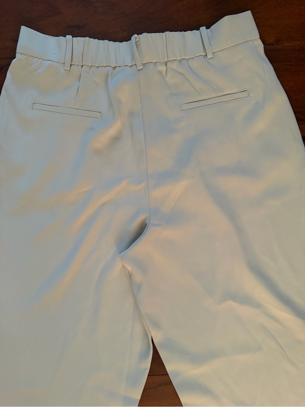 French Connection Cream Wide-Leg High Waist Trousers Size L - Picture 5 of 11